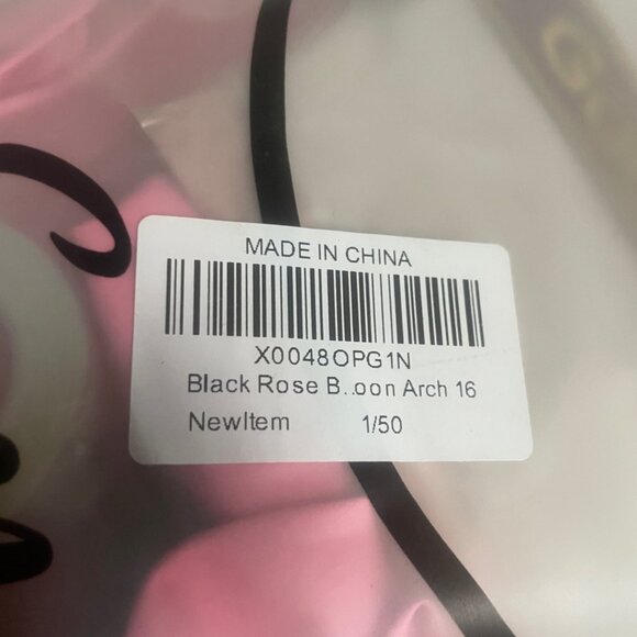 Pink & Black Balloon Garland Arch Kit with 2 Champagne Bottle Foil Balloons - Picture 4 of 11